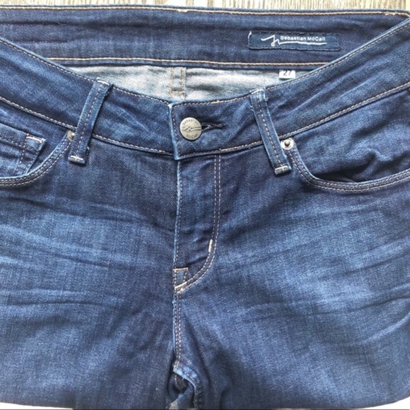 Sebastian McCall mid rise skinny jeans- dark wash- size 27 - Picture 4 of 8